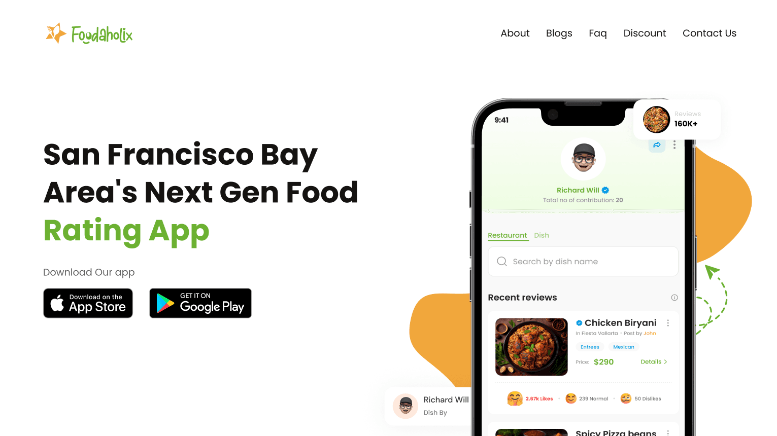 Marketing Website for Restaurant Review App with 115+ SEO Blog Posts