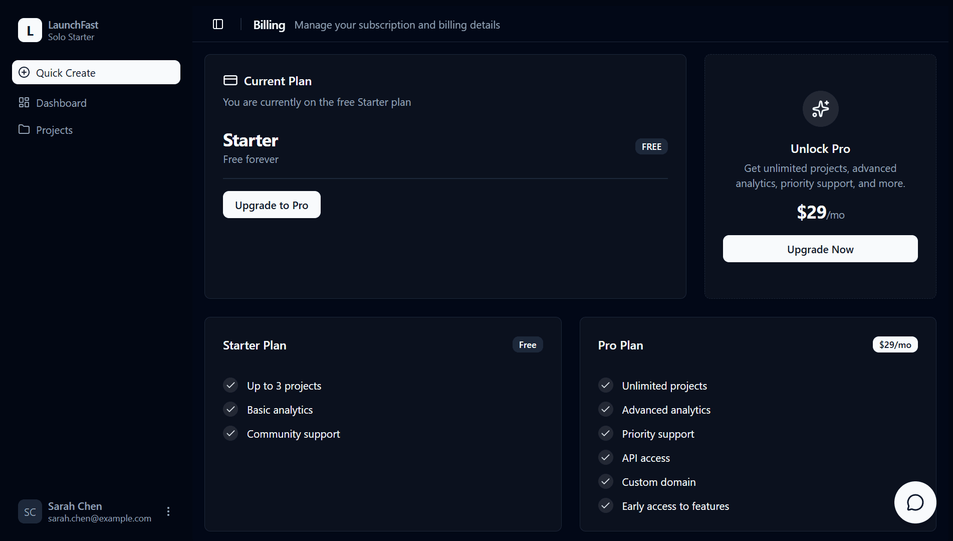 Billing — Stripe Subscriptions